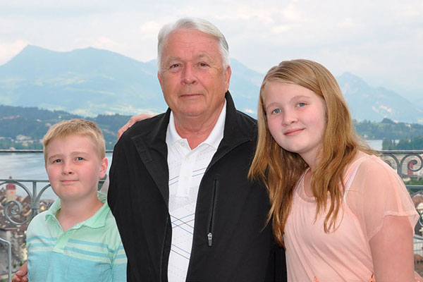 John Nelson and his two grandchildren
