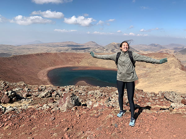 elise at top of peak