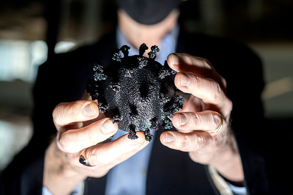 holding model of the COVID virus
