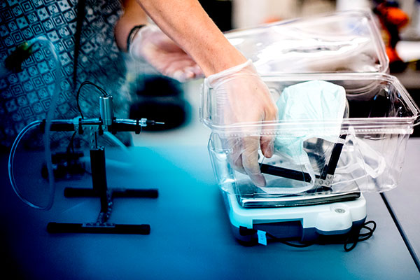 mask in robot testing device